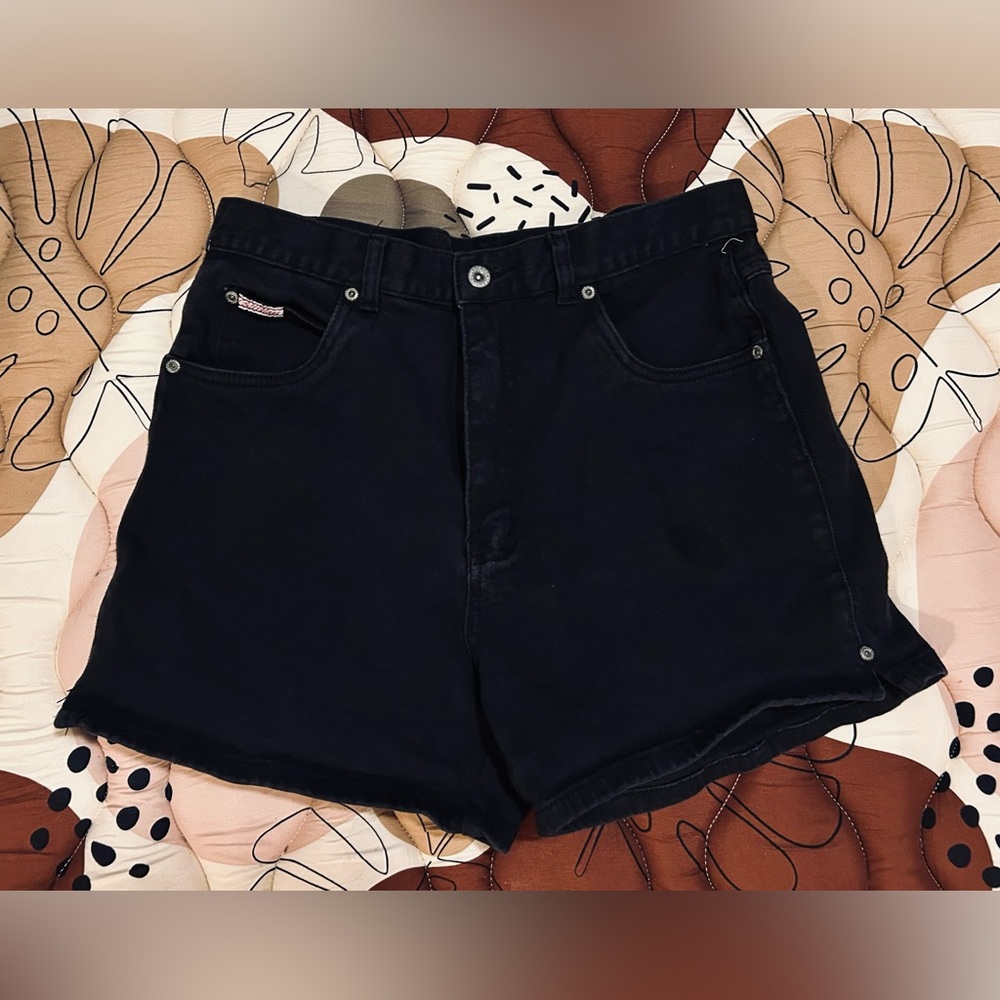 Bill Blass Petite 14 High Waist Black Stretch Women's Shorts